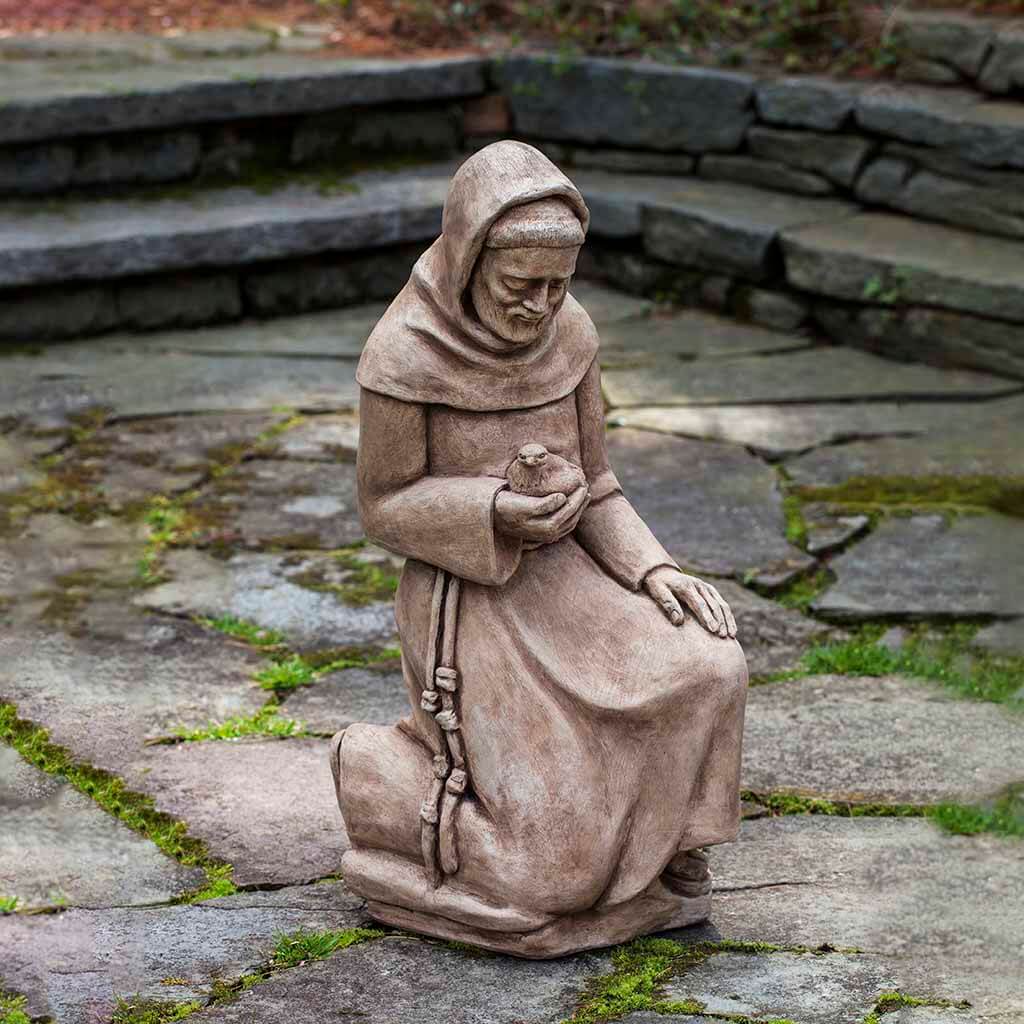 Kneeling Saint Francis With Bird